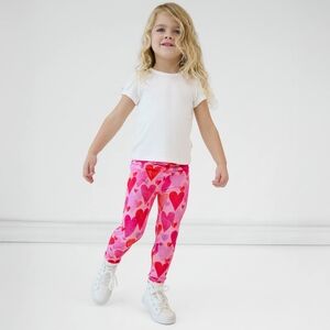 NIB Little Sleepies Pink Hearts & Crafts Legging - 2T